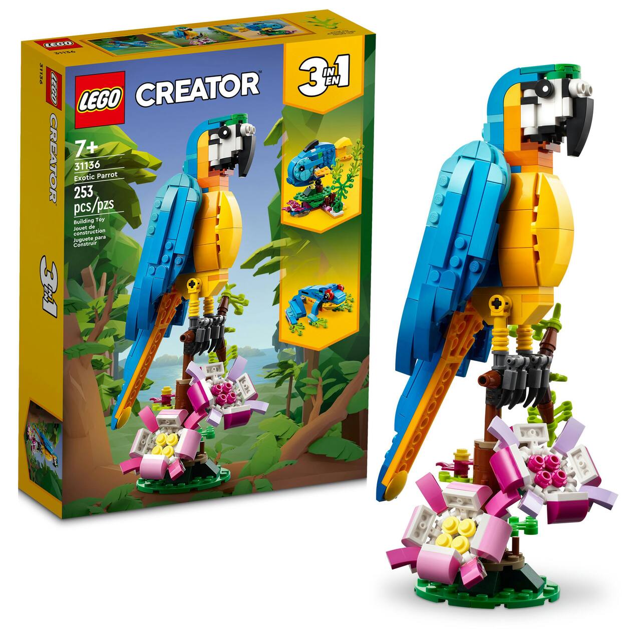 LEGO® Creator Exotic Parrot 31136 Building Toy Set (253 Pieces)